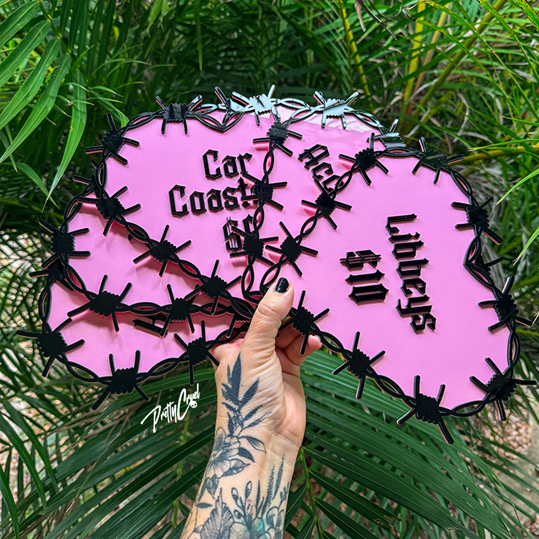 'Blegh' Barbed Heart Acrylic Wall Art