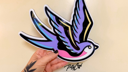 'Born Restless' Swallow Acrylic Wall Art