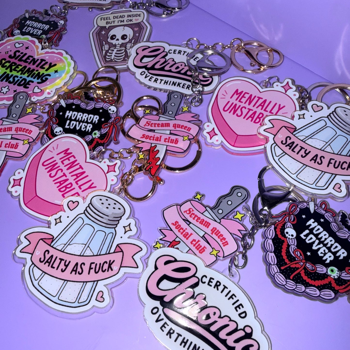 Adult Mental Health and Sass keyrings