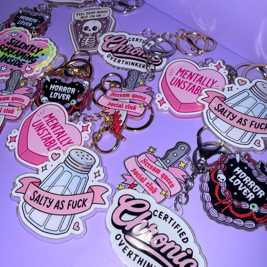 Adult Mental Health and Sass keyrings