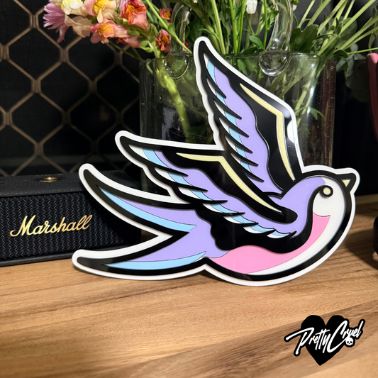 'Born Restless' Swallow Acrylic Wall Art