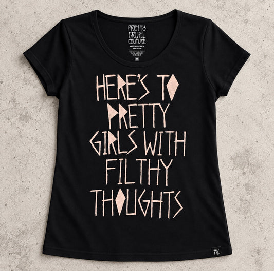 Pretty Cruel ‘Filthy Thoughts’ Tee - black