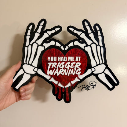 Trigger Warning Heart Wall Art