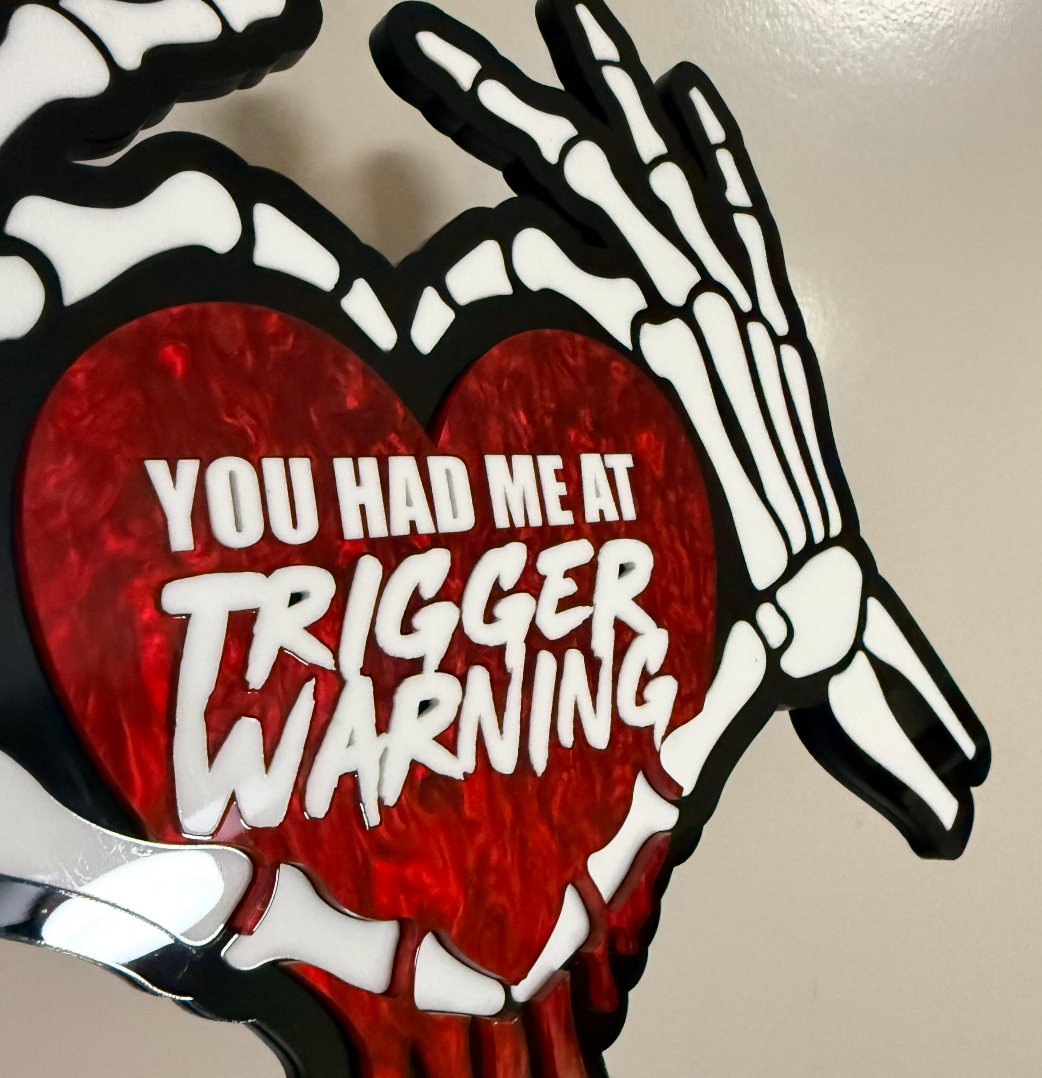 Trigger Warning Heart Wall Art