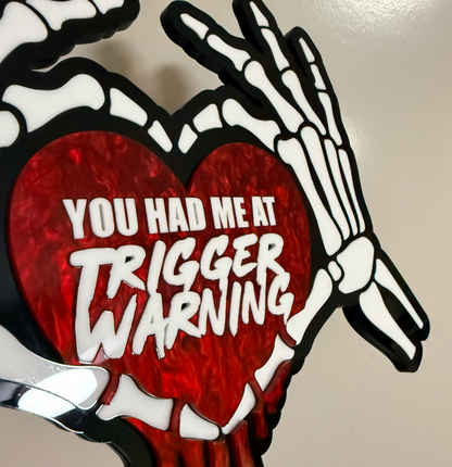 Trigger Warning Heart Wall Art