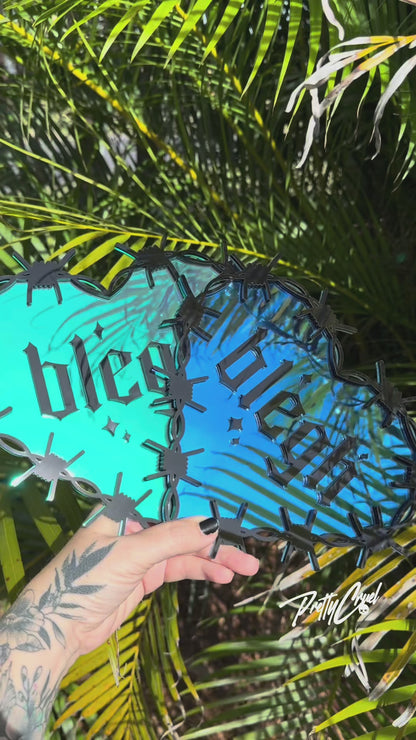 'Blegh' Barbed Heart Acrylic Wall Art